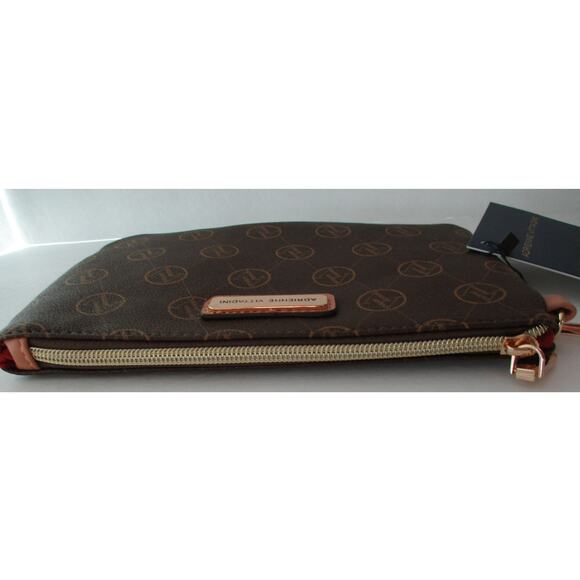 Adrienne Vittadini Women's Brown Signature Clutch Bag With Detachable Strap NWT - Picture 5 of 10